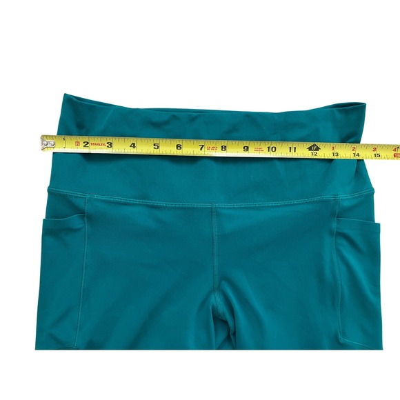 Athleta Salutation Stash 7/8 Tight Leggings Teal Blue High Rise Womens Large L - Picture 9 of 9